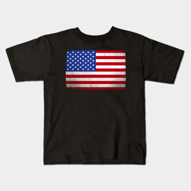 USA Flag Vintage Kids T-Shirt by AllWellia